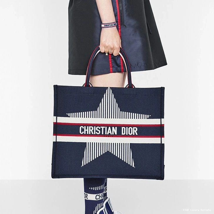 Cheap Canvas Dior Motif Tote Book Blue DiorAlps 0716 Luxury